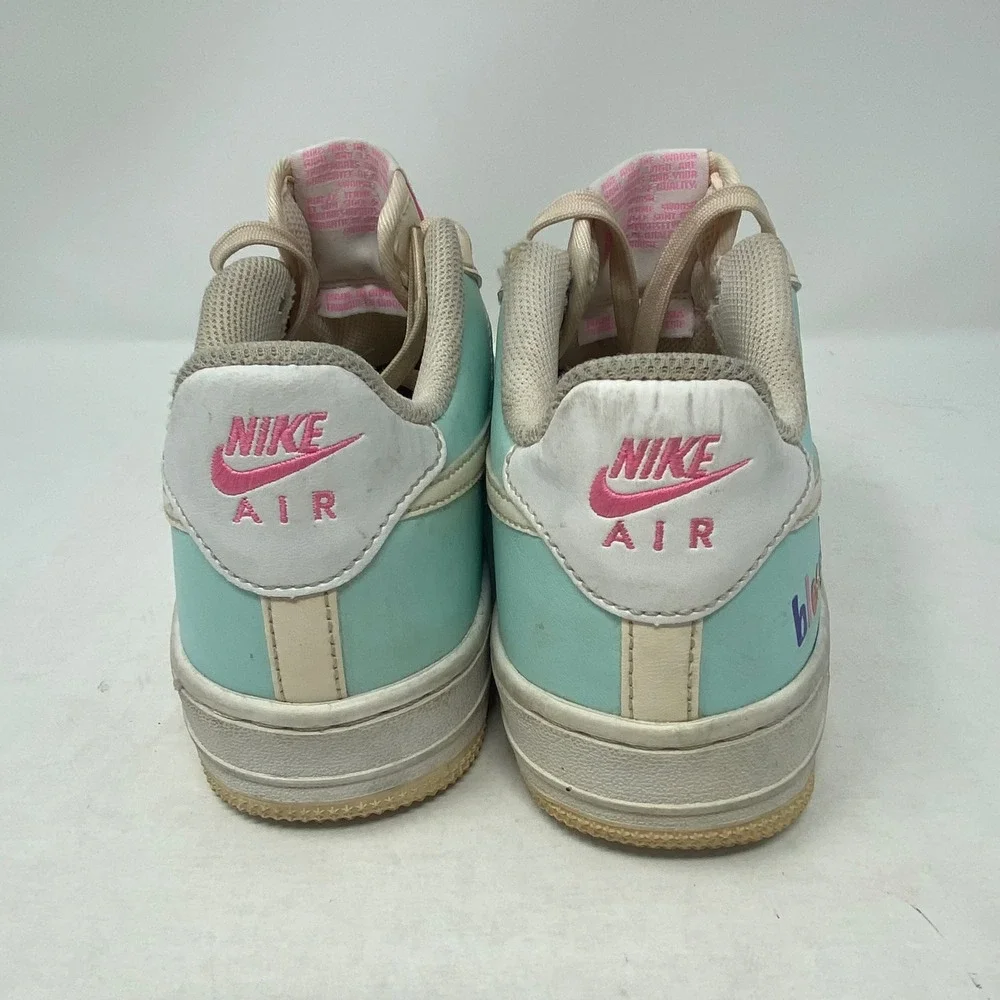 Nike Air Force 1 Low Teal White Cream Pink Blessed DV7762-300 Kids 5.5Y Womens 7
